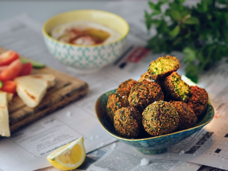 falafel balls on a plate