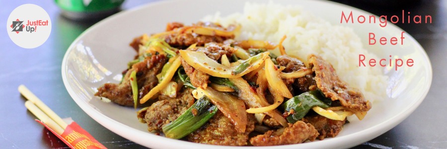 Mongolian beef recipe banner