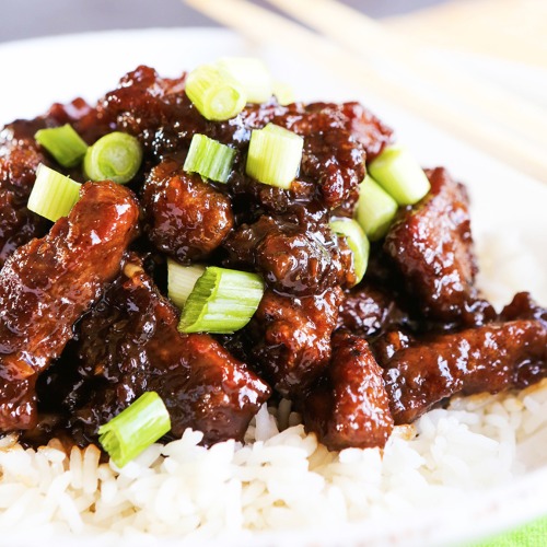 Mongolian beef with green onions (1)