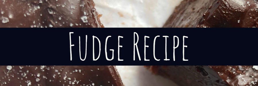 fudge with sugar on top banner