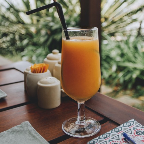 mimosa and table
