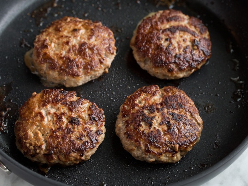 turkey burgers on grille
