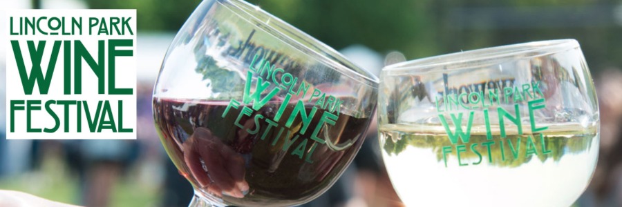 Lincoln park wine festival banner in Chicago
