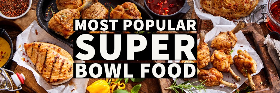 Most Popular super bowl food banner