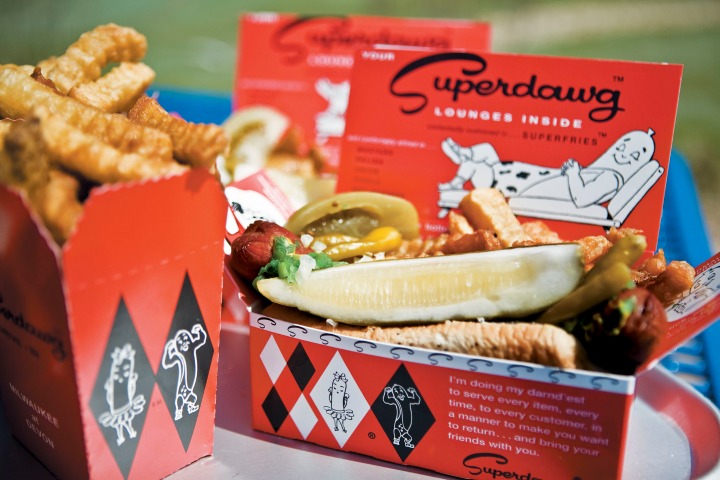 Superdawg superfries red packaging with peppers
