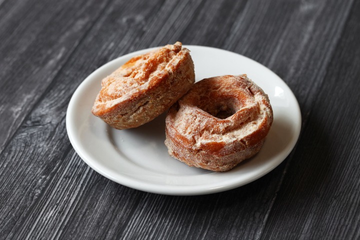 Old Fashioned Donuts on a modern table