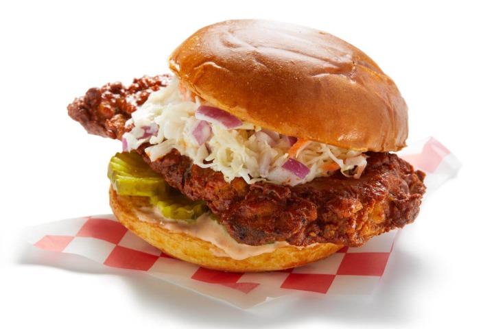 The Budlong Hot Chicken sandwich with coleslaw