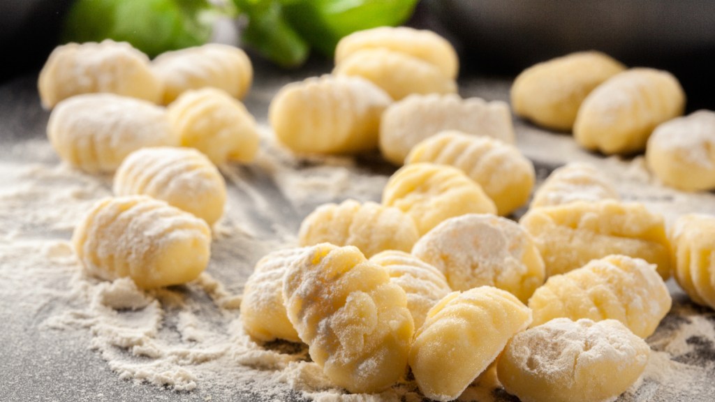 potato gnocchi on a bed of flour