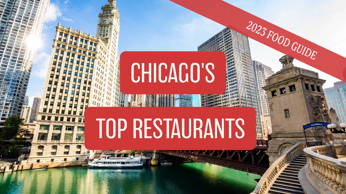 Chicago's top neighborhood restaurants banner featuring the river