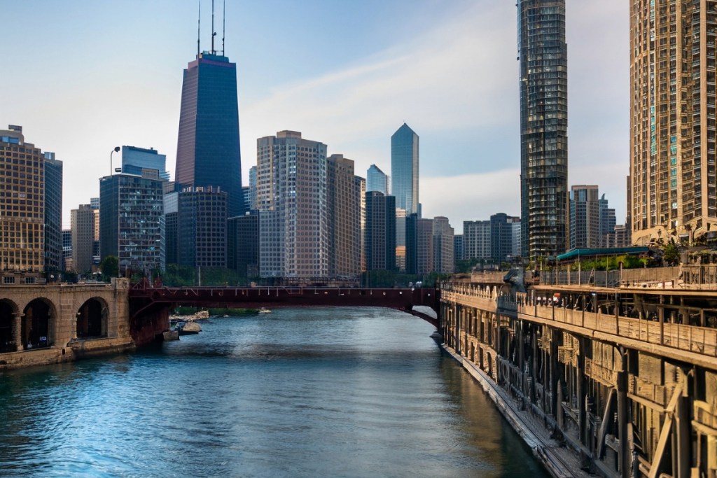 River North neighborhood in Chicago featuring buildings