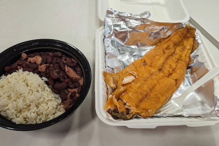 Land Sea & Soul salmon fried fish in Plainfield, IL