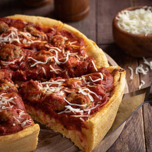 Deep dish pizza day in Chicago
