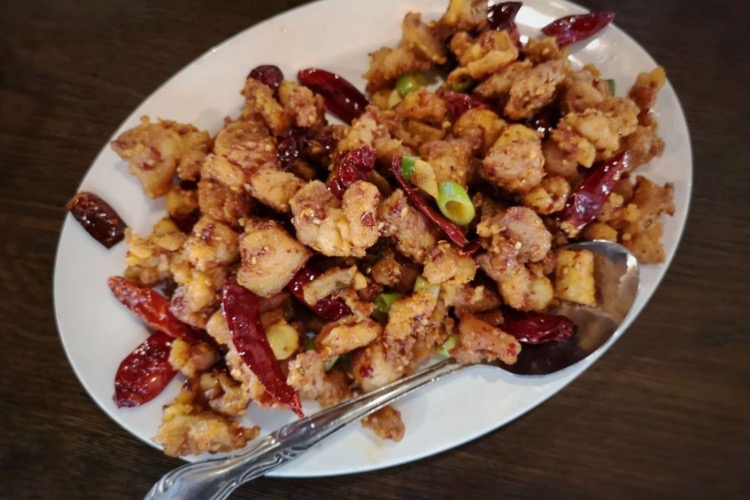 chili chicken at Lao Sze Chuan