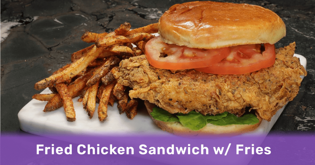 fried chicken sandwich from Aunt Tina Kitchen