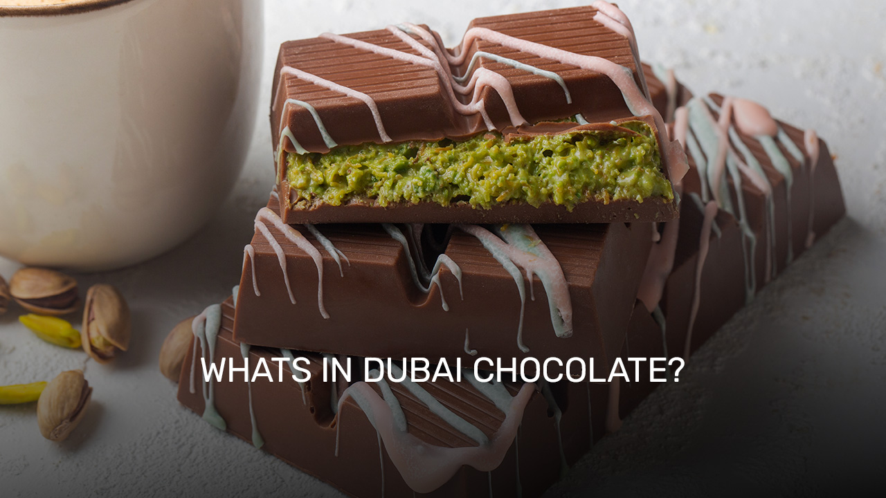 dubai chocolate with swirls